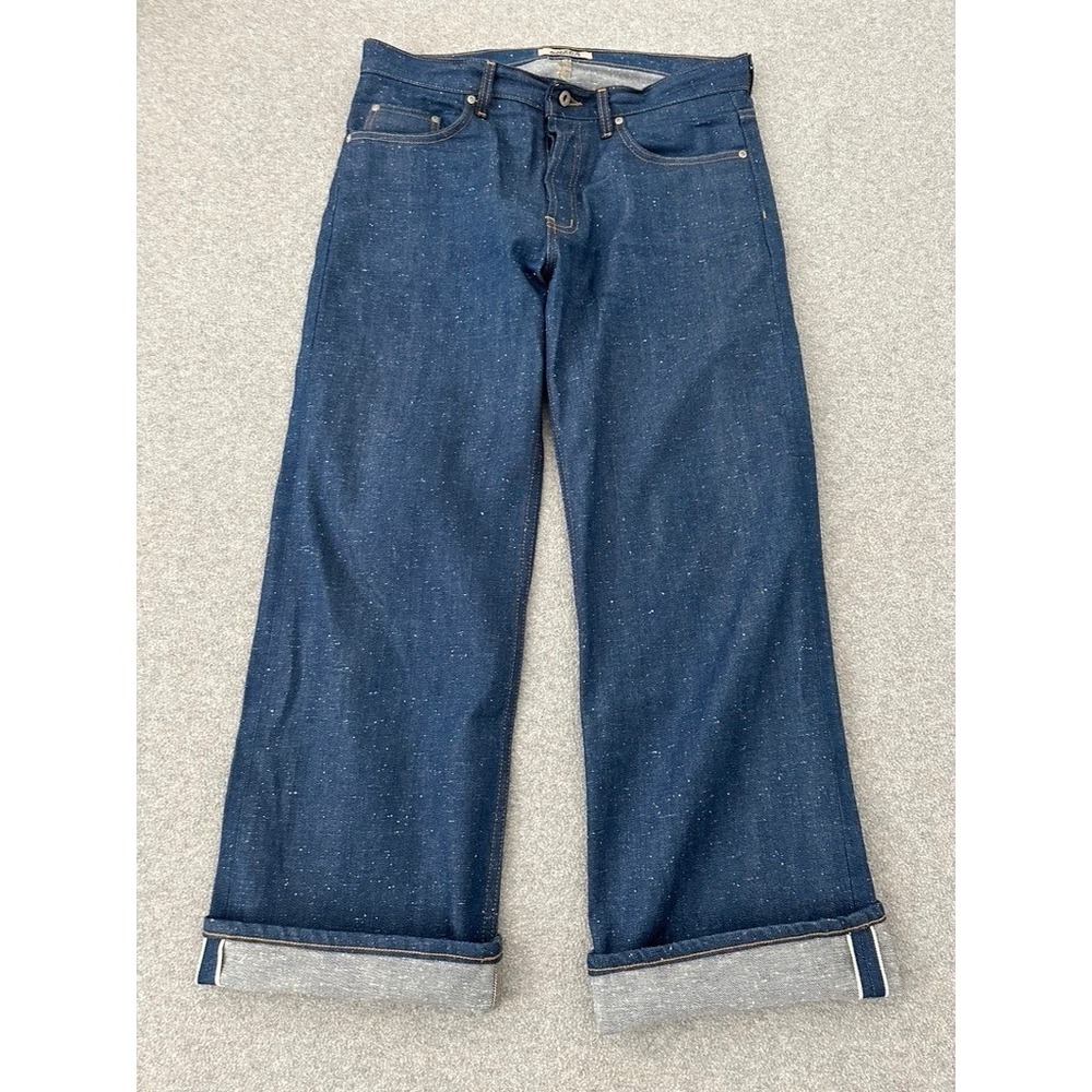 Naked & Famous Strong Guy Workforce Japanese Selvedge Indigo Nep Jeans 33x30